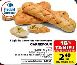 Carrefour Bagietka z masłem czosnkowym CARREFOUR oferta