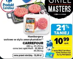 Carrefour Hamburgery wołowe w stylu amerykańskim CARREFOUR oferta