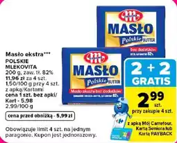 Carrefour Masło ekstra Polskie MLEKOVITA oferta