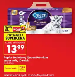 Biedronka Papier toaletowy Queen Premium super soft oferta