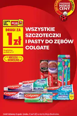 Biedronka Szczoteczki i pasty do zębów Colgate oferta