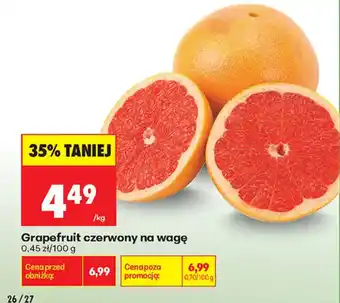 Biedronka Grapefruit czerwony oferta