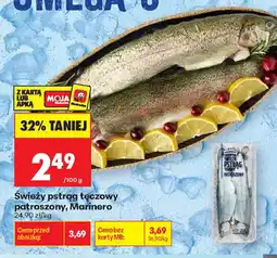 Biedronka Świeży pstrąg tęczowy patroszony, Marinero oferta