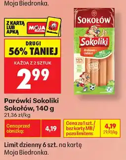 Biedronka Parówki Sokoliki Sokolów oferta
