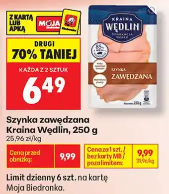 Biedronka Szyinka zawędzana Kraina Wędlin oferta