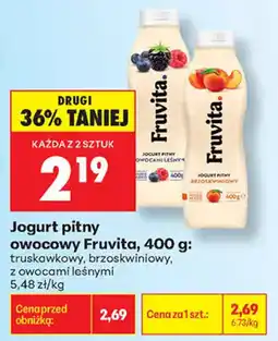 Biedronka Jogurt pitny owocowy Fruvita oferta