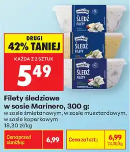 Biedronka Filety śledzowe w sosie Marinero oferta