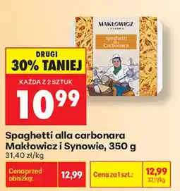 Biedronka Spaghetti alla carbonara Makłowicz i Synowie oferta