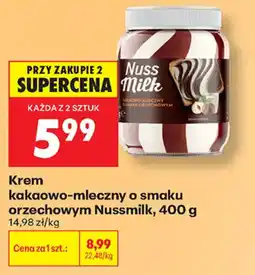 Biedronka Krem kakaowo-mleczny o smaku orzechowym Nussmilk oferta