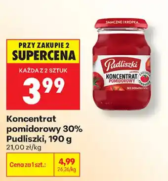 Biedronka Koncentrat pomidorowy 30% Pudliszki oferta
