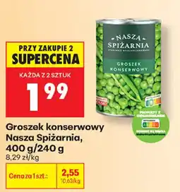 Biedronka Groszek konserwowy Nasza Spiżarnia oferta