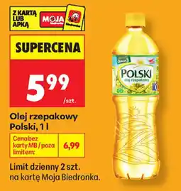 Biedronka Olej rzepakowy Polski oferta