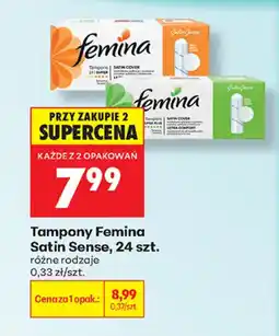 Biedronka Tampony Femina Satin Sense oferta