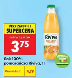 Biedronka Sok 100% pomarańcza Riviva oferta