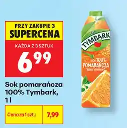 Biedronka Sok pomarańcza 100% Tymbark oferta