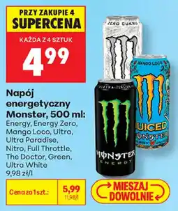 Biedronka Napój energetyczny Monster oferta