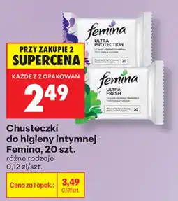 Biedronka Chusteczki do higieny intymnej Femina oferta