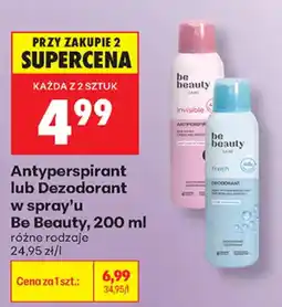 Biedronka Antyperspirant lub Dezodorant w spray'u Be Beauty oferta