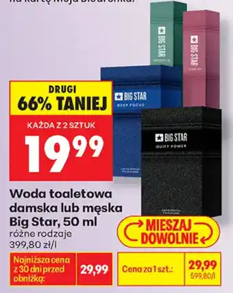 Biedronka Woda toaletowa Big Star oferta