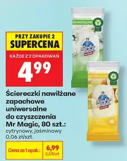 Biedronka Ściereczki nawilżane zapachowe uniwersalne Mr Magic oferta