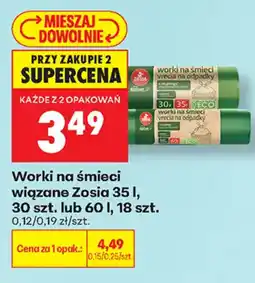 Biedronka Worki na śmieci wiązane Zosia oferta