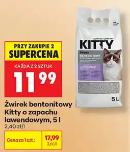 Biedronka Żwirek bentonitowy Kitty o zapachu lawendowym oferta