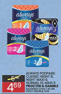 Wafelek Always Podpaski Classic Night oferta