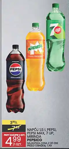 Wafelek Napój Pepsi, Pepsi Max, 7 Up, Mirinda, PepsiCo oferta