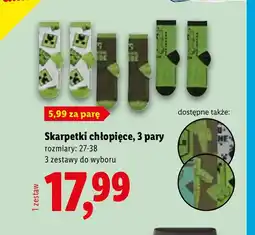 Lidl Skarpetki chłopięce oferta