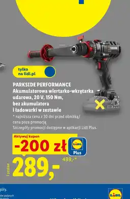 Lidl Akumulatorowa wiertarka udarowa Parkside oferta