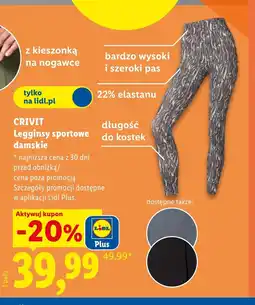Lidl Legginsy sportowe damskie Crivit oferta