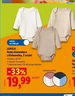 Lidl Body niemowlęce Lupilu oferta