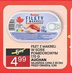 Wafelek Filet z makreli w sosie pomidorowym Auchan oferta