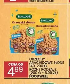 Wafelek Orzechy arachidowe słone Bakalland oferta
