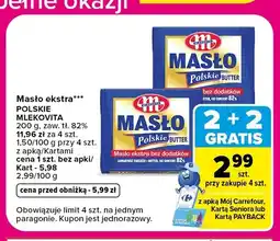 Carrefour Masło ekstra Polskie Mlekovita oferta
