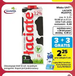 Carrefour Mleko UHT Łaciate 3,2% oferta