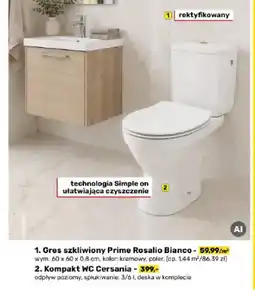Bricomarche Gres szkliwiony Prime Rosalio Bianco oferta
