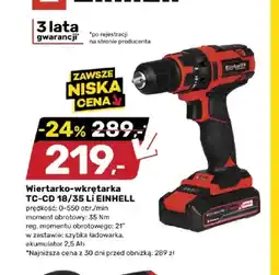 Bricomarche Wiertarko-wkrętarka TC-CD 18/35 Li Einhell oferta