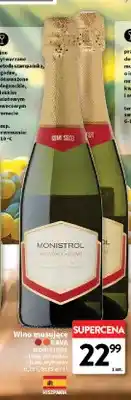 Intermarche Wino musujące Cava Monistrol białe wytrawne oferta