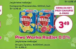 Bliski Piwo bezalkoholowe Warka Radler 4-pak oferta