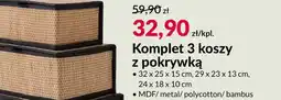 Agata Meble Zestaw koszyków Bambus oferta