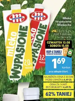 Delikatesy Centrum Mleko UHT Wypasione Mlekovita 3,2% oferta