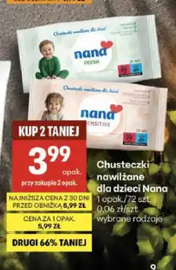 Delikatesy Centrum Chusteczki nawilżane dla dzieci Nana Fresh oferta