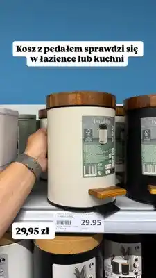 Action Kosz z pedałem i pokrywką akacjową oferta