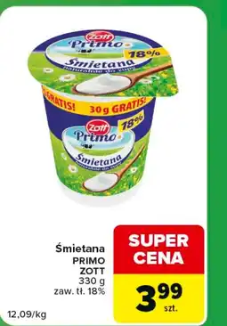 Carrefour Express Śmietana Zott oferta