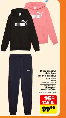 Carrefour Bluza dresowa dziecięca Puma oferta