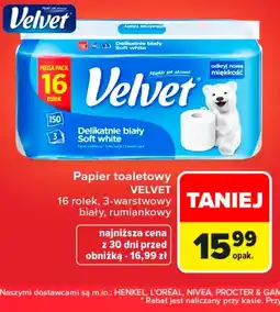 Carrefour Market Papier toaletowy Velvet oferta
