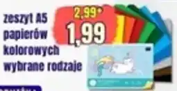 Hale Banacha zeszyt A5 papierów kolorowych wybrane rodzaje oferta