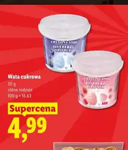 Lidl Wata cukrowa jagodowa oferta