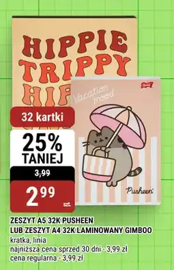 bi1 Zeszyt A5 32 kartek Pusheen oferta
